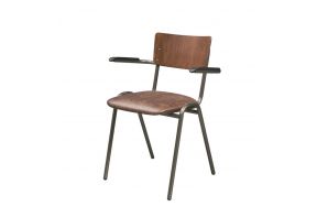3309 Vintage stapelstoel met armleuningen van De Valk