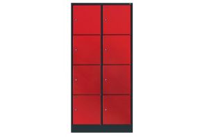 Grote lockerkast XL S4000 Intro 2.8 - 8 rode deuren