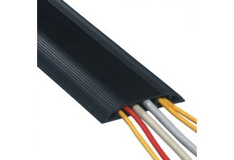 Zwarte kabelafdekking 300 cm viaflexx