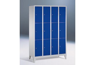 Lockerkast Classic 4.12 - 119cm breed - blauwe deuren