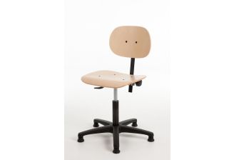 Werkstoel Economy houten zitting/rug H160 