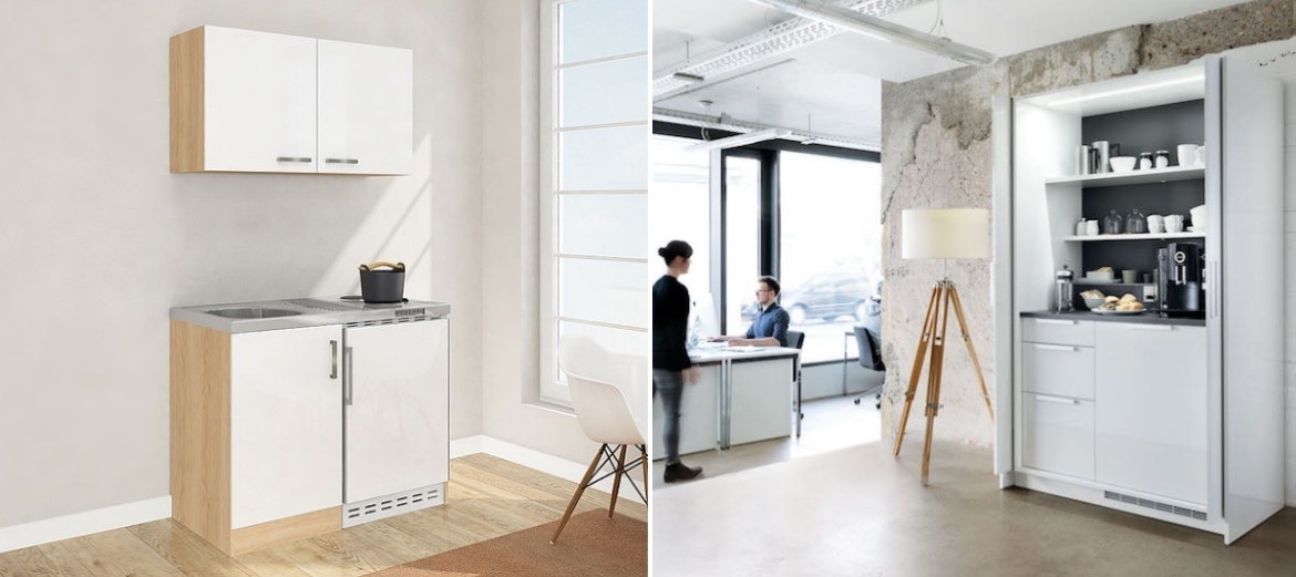 Meister mini keuken van 100 cm en kitchenette met witte frontjes