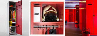 Brandweerkasten voor zware omstandigheden in traditionele brandweerrode kleur
